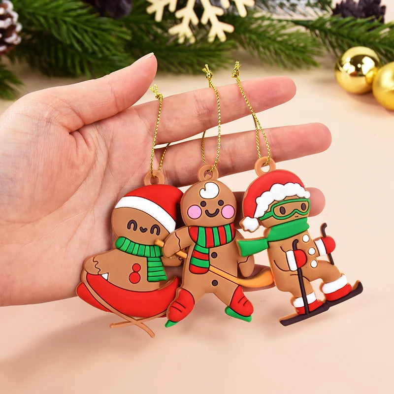 10PCS Gingerbread Man Pendants – Fun Christmas Tree Ornaments for 2024 Holiday Decor & New Year Cheer  1