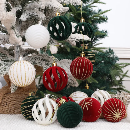 6PCS High-Quality Christmas Ball Ornaments: Hanging Decorations for Xmas Tree and Holiday Décor