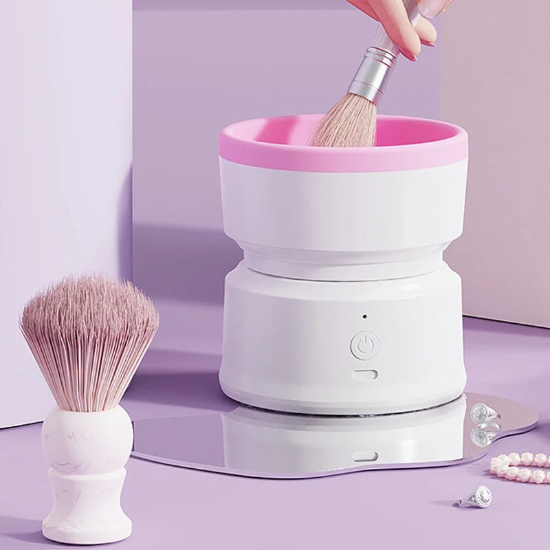 GlowUK™ Portable Electric Makeup Brush Cleaner – Quick & Easy Automatic Cleaning