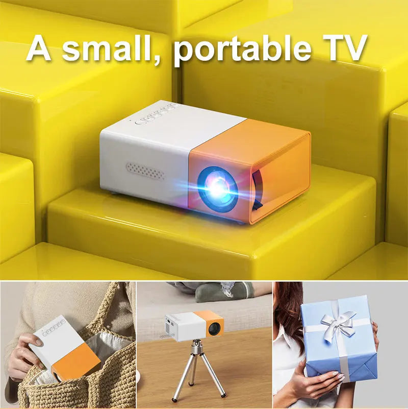 Mini Projector – Portable WiFi Smart 1280x720p Full HD Home Theatre & Mobile Projection