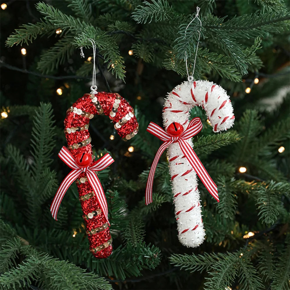 Christmas Lollipop & Candy Cane Pendant Set: Festive Hanging Ball Ornaments for Xmas Tree Décor 1