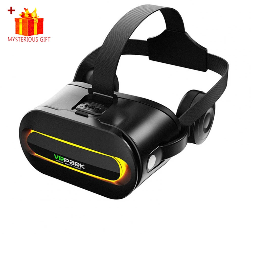 Smartphone VR Glasses Virtual Reality Headset with Bluetooth & Headphones – 3D Goggles for iPhone & Android Mobile Devices