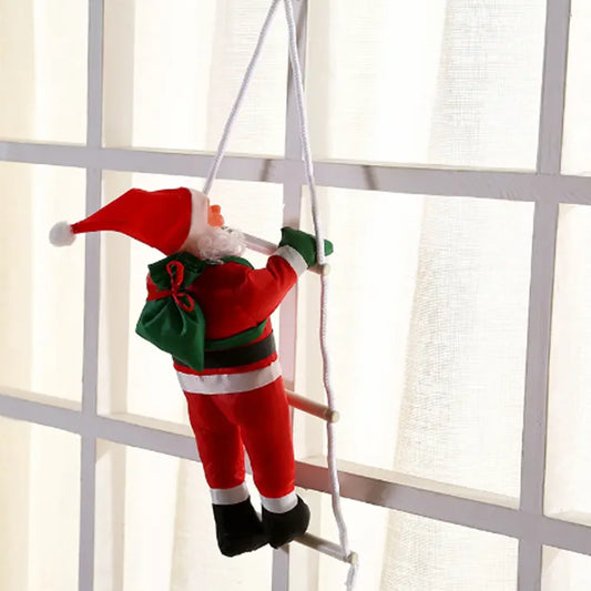 Climbing Santa Claus Decoration - Festive Hanging Doll for Home & Restaurant Holiday Decor