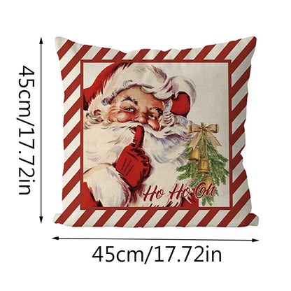 Red Christmas Pillow Covers 45x45cm: Merry Christmas Tree, Believe & Snowflake Winter Holiday Cushion Covers for Home & Couch Décor