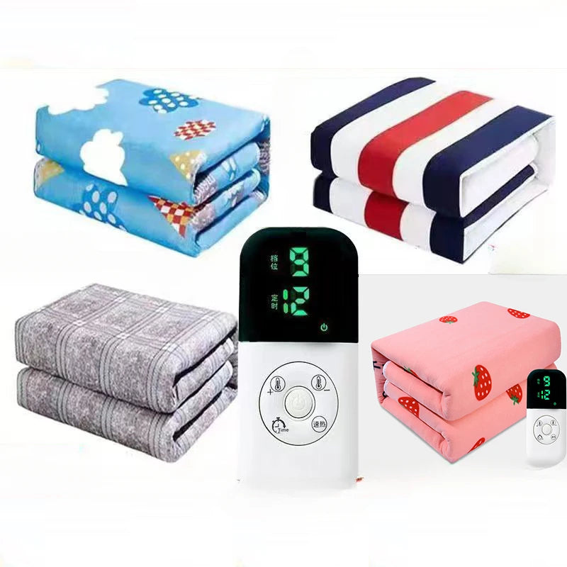 UK Smart Electric Heated Blanket: Winter Heating Blanket with Adjustable Temperature & Timer, Heated Carpet Mat