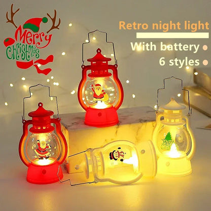 2025 Christmas Ornaments with LED Lantern Light – Santa Claus & Merry Christmas Décor for Home, Xmas Tree, and Gift