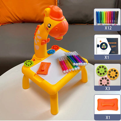 Children’s LED Projector Drawing Table: Educational Painting Set & Learning Tool for Kids’ Creativity