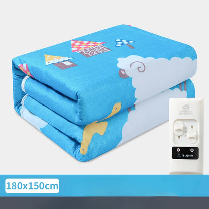 UK Smart Electric Heated Blanket: Winter Heating Blanket with Adjustable Temperature & Timer, Heated Carpet Mat