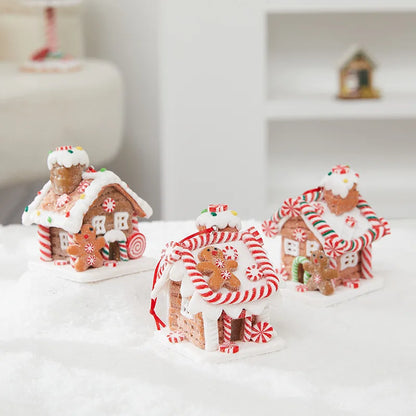 2024 Christmas Gingerbread House Hanging Ornaments – Resin Tree Decorations for Holiday Charm & Festive Home Decor