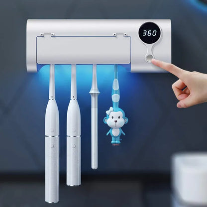 Portable UV Toothbrush Sterilizer Holder: Rechargeable Multifunctional Electric Toothbrush Disinfection & Drying