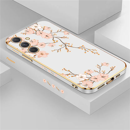 Painting Pattern Case for Samsung Galaxy A34 to A72 – Soft Silicone Flower Phone Cover