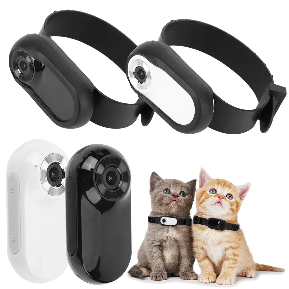 Pet Collar Camera HD 1080P – Cat & Dog Tracker Mini Sports Action Cam for Outdoor Video Recording