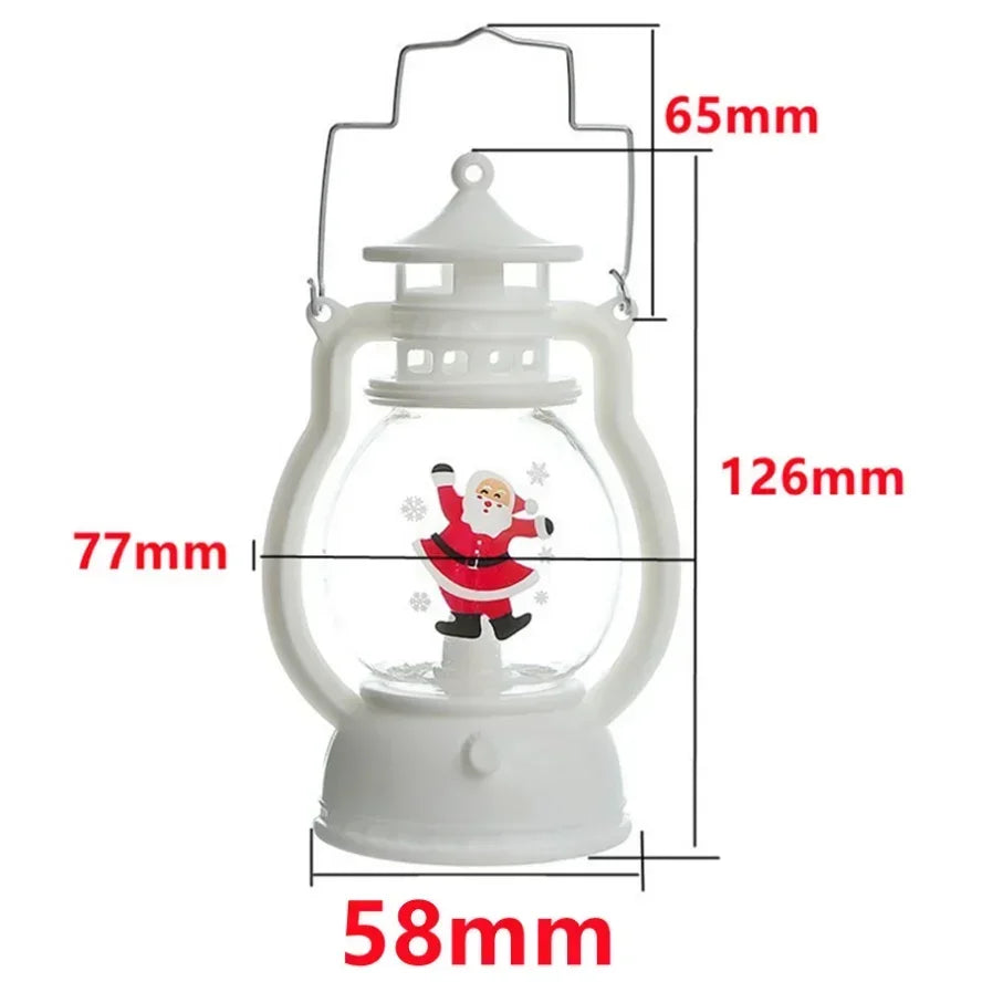 2025 Christmas Ornaments with LED Lantern Light – Santa Claus & Merry Christmas Décor for Home, Xmas Tree, and Gift