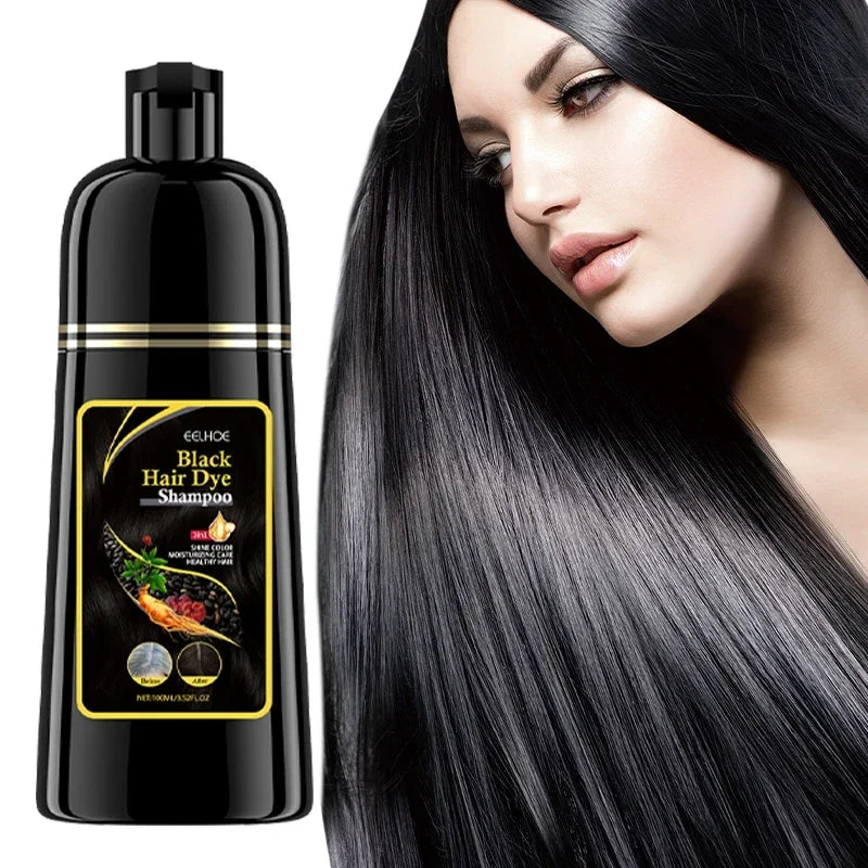 100ml 3-in-1 Black Hair Dyeing Shampoo – Instant Natural Herbal Hair Colour, Nourishing & Shiny Hair Dye Shampoo