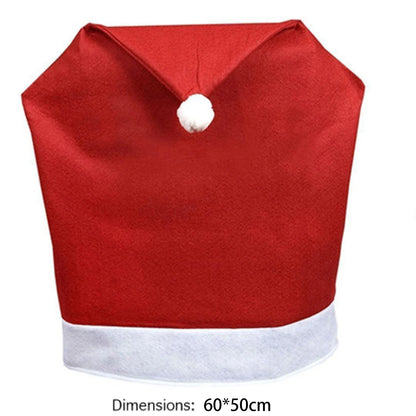 Santa Hat Chair Cover Set – Festive Christmas Table & Chair Decoration (1-10pcs)