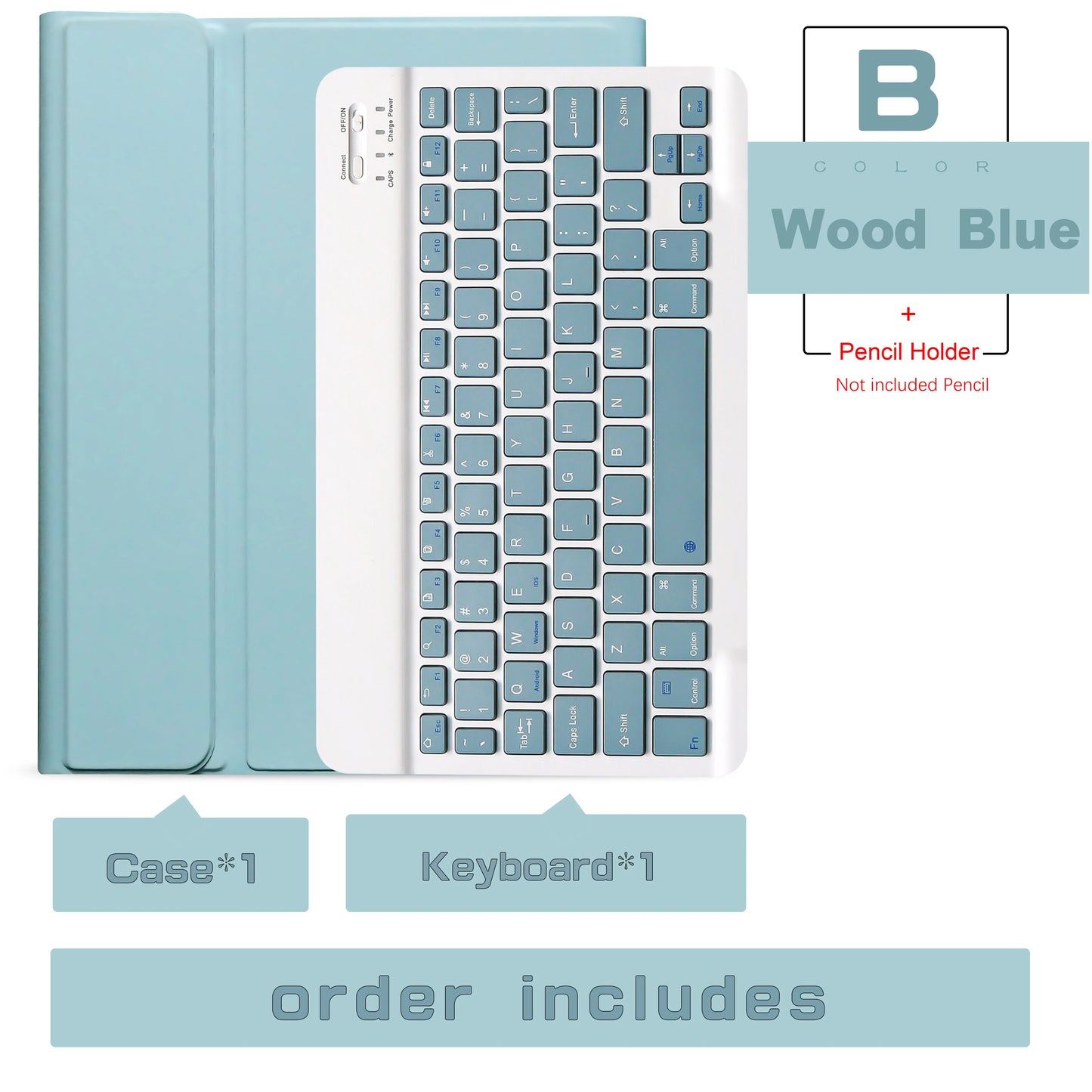 Wireless Keyboard & Mouse Set for iPad: Bluetooth Keyboard Case for iPad Pro 13/11 (M4/M2 2024), Air 5/4/2, 10.2, 9th/8th/7th Gen