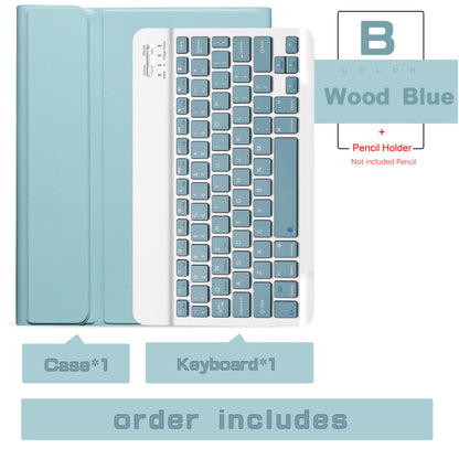 Wireless Keyboard & Mouse Set for iPad: Bluetooth Keyboard Case for iPad Pro 13/11 (M4/M2 2024), Air 5/4/2, 10.2, 9th/8th/7th Gen