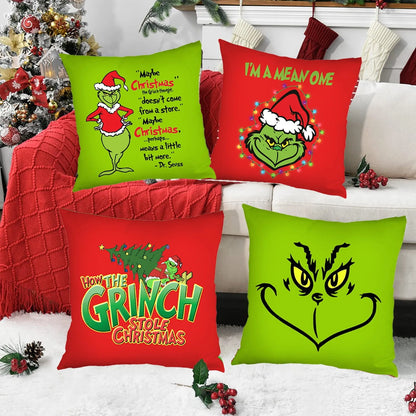 Festive Christmas Lumbar Pillowcase: Fun Holiday Cushion Cover for Sofa and Home Décor