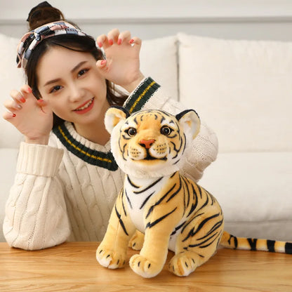 23cm Plush Baby Tiger Toy: Soft Stuffed Wild Animal Pillow Doll – Perfect Kids’ Birthday Gift