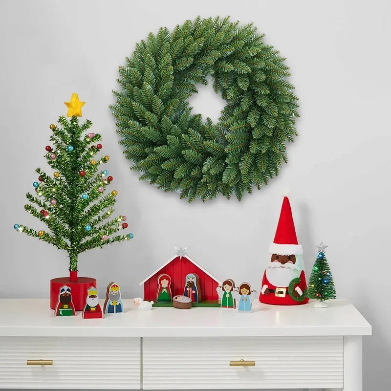 Christmas Rattan Wreath: Decorative Circle for Holiday Cheer, Available in Multiple Sizes (30cm to 60cm)