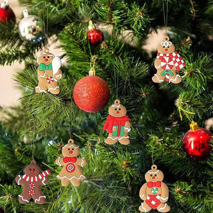 Classic Christmas Gingerbread Man Pendant – Hanging Christmas Tree Ornament, Festive Décor for Home, Holiday Gift