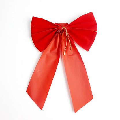 Big Bowknot Red Ribbon Christmas Tree Topper: Elegant Red Bow for Tree, Door, or Party Décor