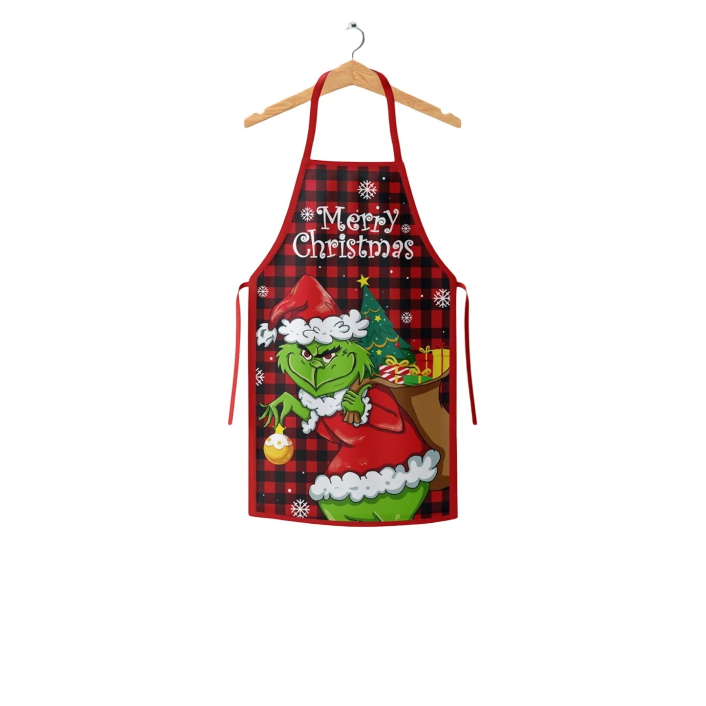 Christmas Aprons for Adults: Thickened Holiday Kitchen Apron for Family Parties & Home Decoration