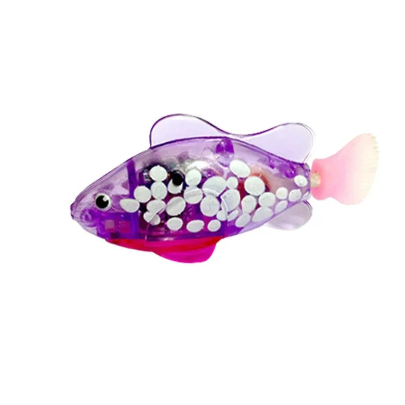 LED Interactive Swimming Robot Fish Toy for Cats: Glowing Electric Fish to Stimulate Pet Hunting Instincts