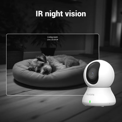 2K Indoor WiFi Security Camera – 360° PTZ IP Camera with App, 2-Way Talk, Night Vision