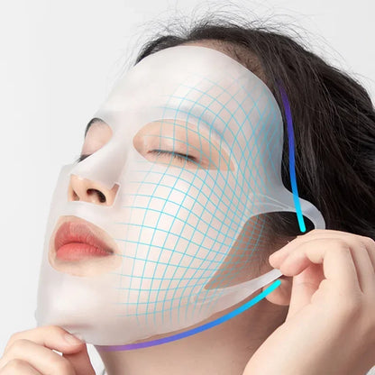 3D Silicone Face Mask - Reusable Skin Care Tool for Firming, Lifting, and Anti-Wrinkle Treatment - UK Quality