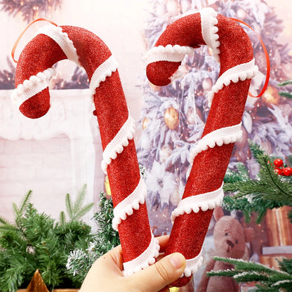 Christmas Candy Cane Hanging Ornaments – Red & White Lollipop Pendants for Tree Decor & Holiday Cheer 1