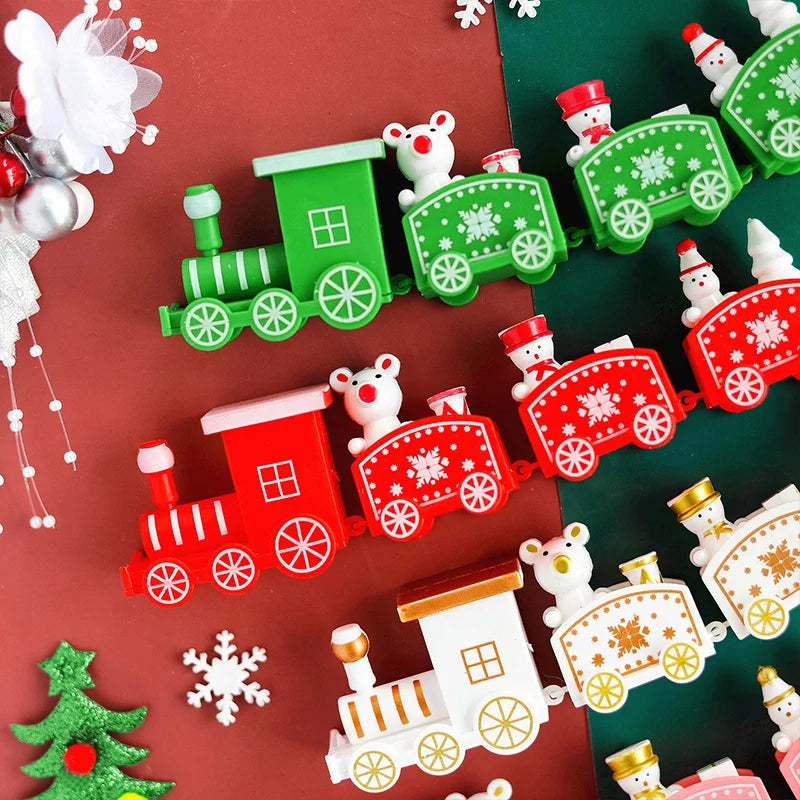 Cute Christmas Train Cake Decorations – Mini Xmas Train Ornaments & Cake Toppers for Holiday Parties, Kids’ Navidad Toys