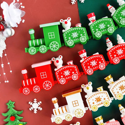 Cute Christmas Train Cake Decorations – Mini Xmas Train Ornaments & Cake Toppers for Holiday Parties, Kids’ Navidad Toys