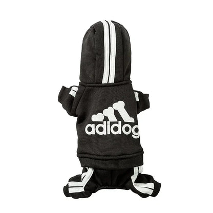 Adidog Dog Jumpsuit – Warm Puppy Hoodie Sweatshirt for Small to Medium Breeds