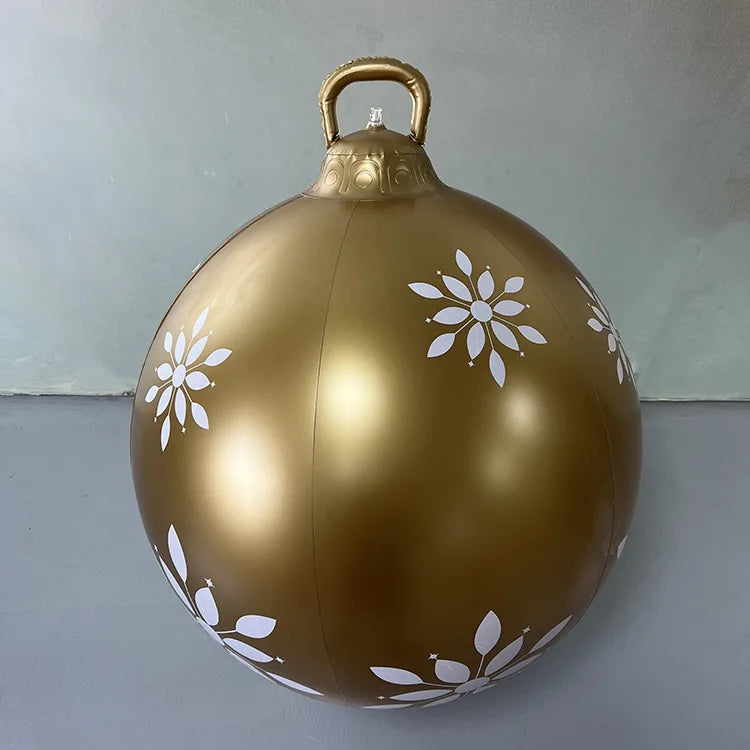 Large Christmas Inflatable Balls (60cm): Outdoor Christmas Tree Decorations, Inflatable Baubles for Festive Atmosphere