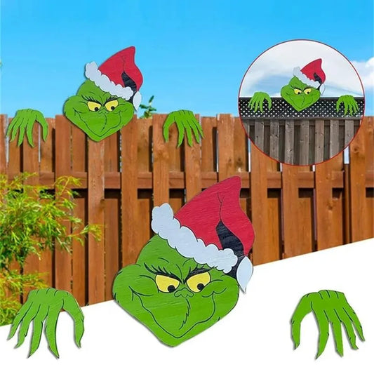 Christmas Grinch Ornaments Set: Decorations for Garden and Home Décor