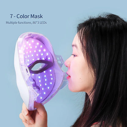 GlowUK™ 7 Colours Photon Facial LED Mask – Non-Invasive Light Therapy for Skin Care