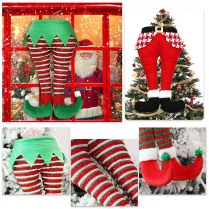 Reusable Christmas Elf Santa Legs Soft Santa Claus Legs Strong Durable Easy Storing Santa Claus Elf Leg Christmas Decor Diy