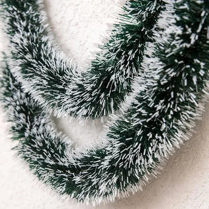 Christmas Tinsel Ribbons – Green Cane Ribbon Garland for Xmas Tree, Wreaths & Home Decorations