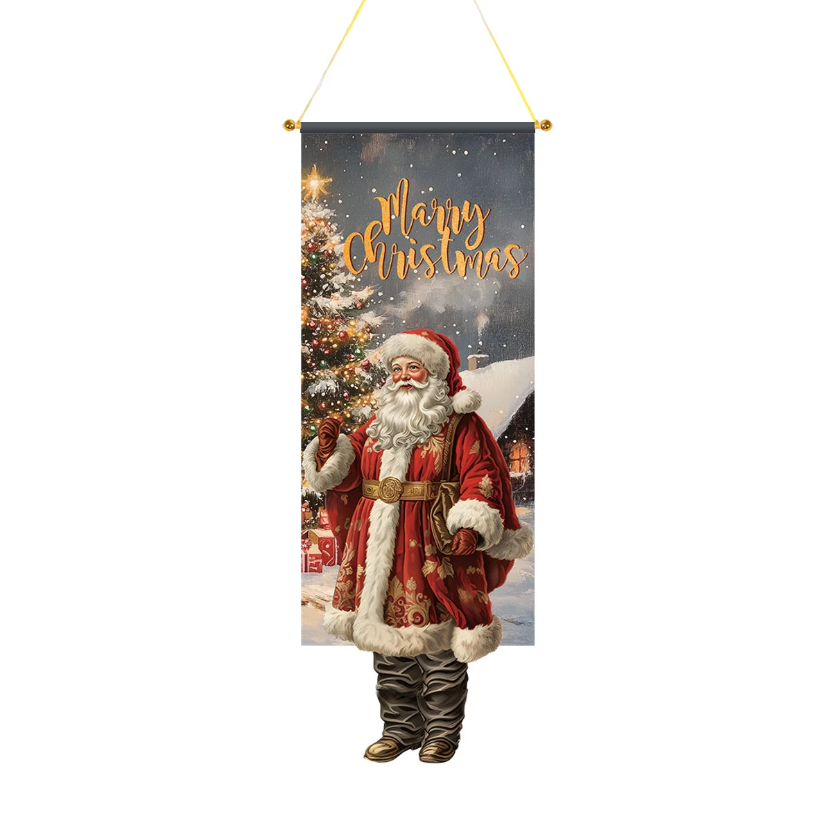 Christmas Gingerbread Man Hanging Flag Navidad Natal Noel Pendant Merry Christmas Decorations For Home 2024 Happy New Year 2025