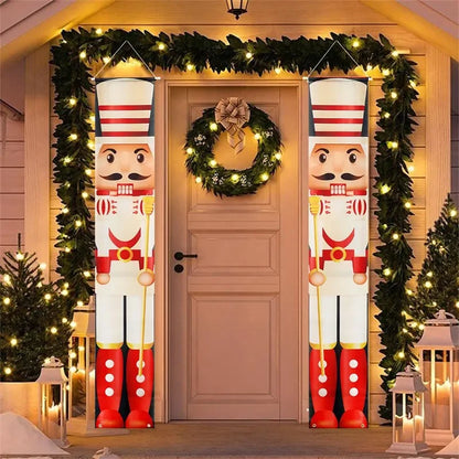 Nutcracker Soldier Banner – Christmas Hanging Decoration for Home, Door Décor & Holiday Gifts for 2024