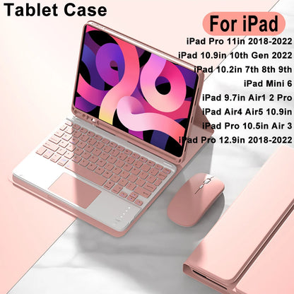 Detachable Keyboard Case for iPad: Compatible with iPad Pro 11 & More - Multi-Functional Cover with Built-In Keyboard