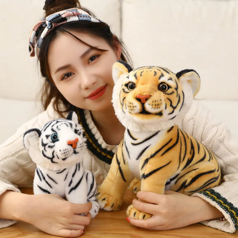 23cm Plush Baby Tiger Toy: Soft Stuffed Wild Animal Pillow Doll – Perfect Kids’ Birthday Gift