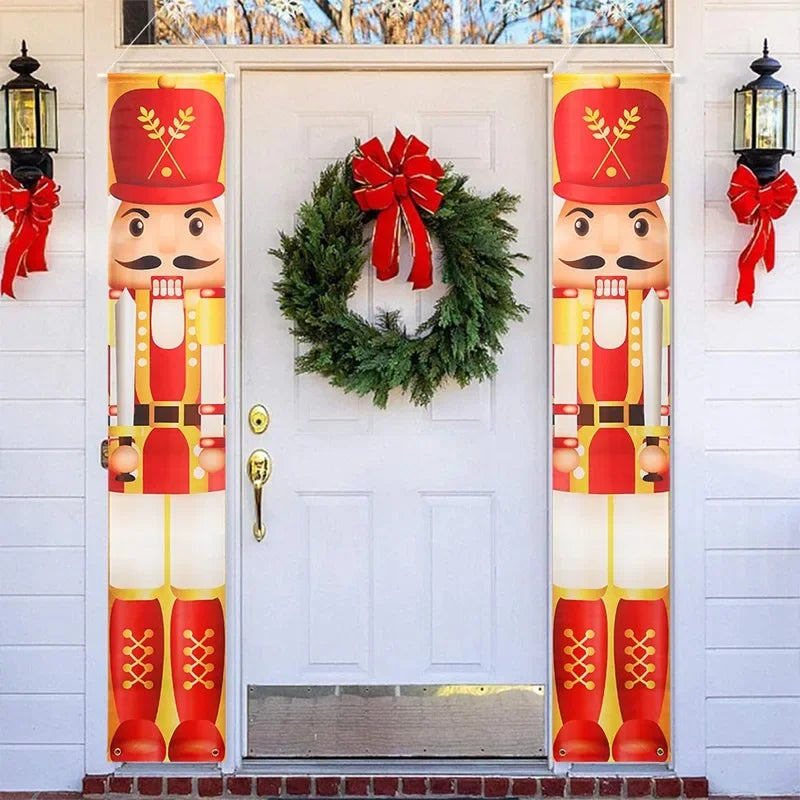 Nutcracker Soldier Banner – Christmas Hanging Decoration for Home, Door Décor & Holiday Gifts for 2024