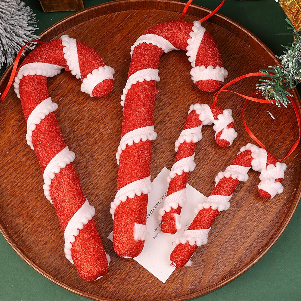 Christmas Candy Cane Hanging Ornaments – Red & White Lollipop Pendants for Tree Decor & Holiday Cheer 1