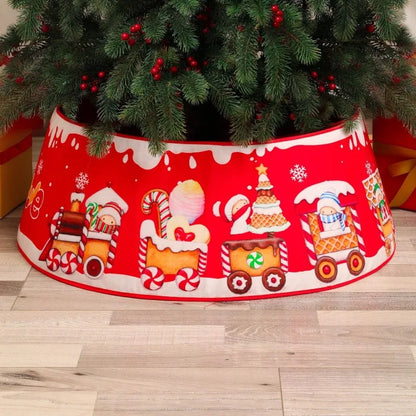 Sequin Christmas Tree Skirt – 3D Printed Tree Bottom Decoration for Family Holiday Parties & New Year Celebrations