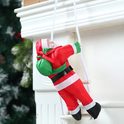 Christmas Santa Claus Ladder Decoration – Festive Hanging Ornament for Home & Tree Decor