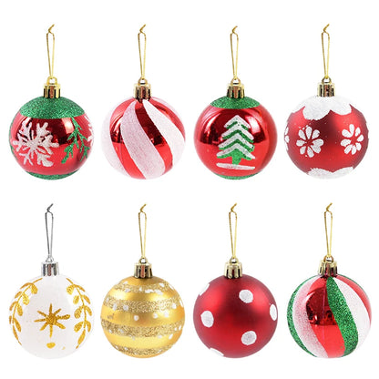 6PCS 6cm Christmas Ball Ornaments: Festive Hanging Pendants for Tree &amp; Home Décor 2024