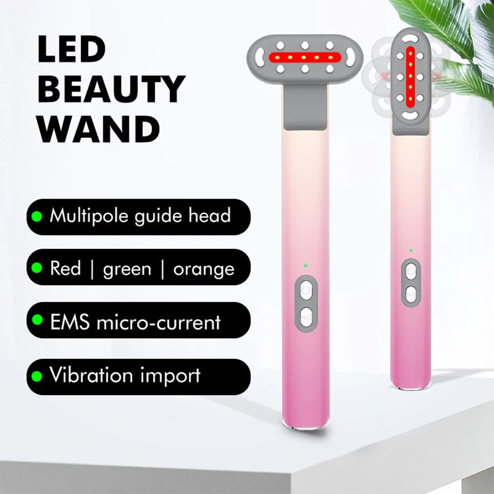 GlowUK™ 4-in-1 Electric Fairy Stick – Versatile Skincare Tool for Radiant Skin