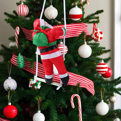 Christmas Santa Claus Ladder Decoration – Festive Hanging Ornament for Home & Tree Decor